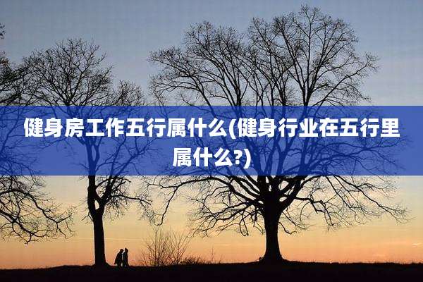 健身房工作五行属什么(健身行业在五行里属什么?)
