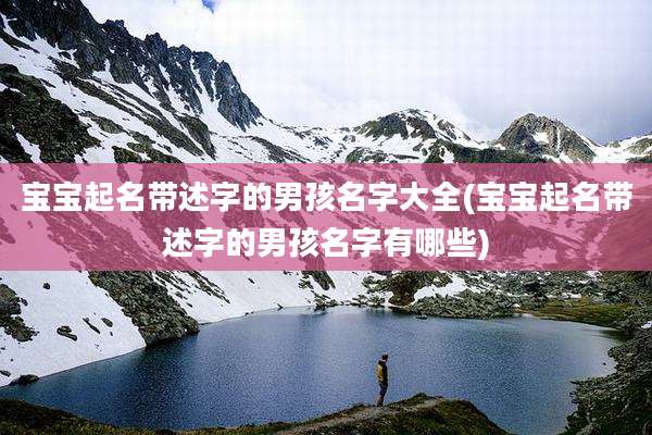 宝宝起名带述字的男孩名字大全(宝宝起名带述字的男孩名字有哪些)