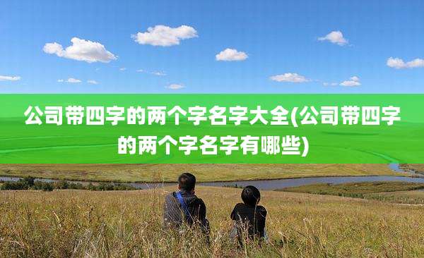 公司带四字的两个字名字大全(公司带四字的两个字名字有哪些)