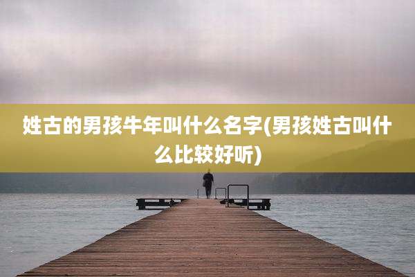姓古的男孩牛年叫什么名字(男孩姓古叫什么比较好听)