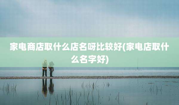 家电商店取什么店名呀比较好(家电店取什么名字好)