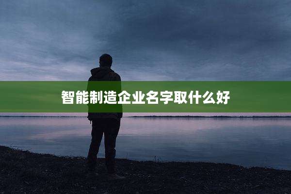 智能制造企业名字取什么好
