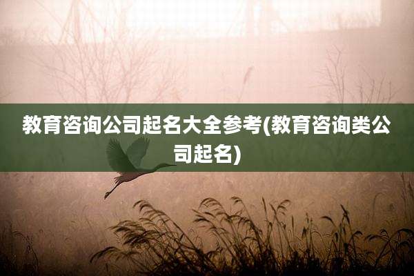 教育咨询公司起名大全参考(教育咨询类公司起名)
