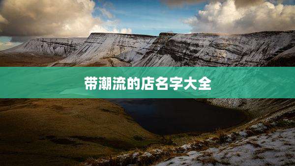 带潮流的店名字大全