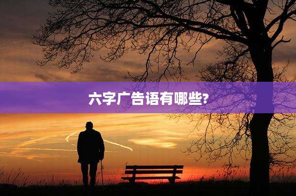 六字广告语有哪些?