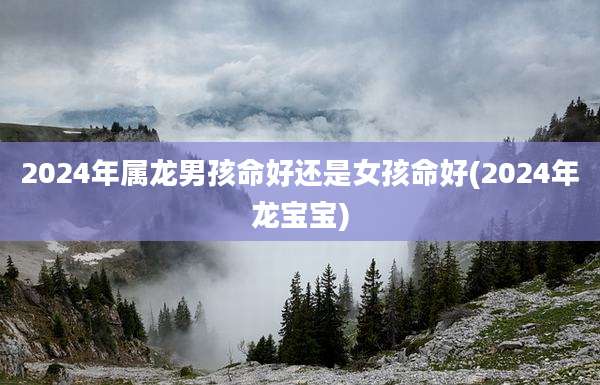 2024年属龙男孩命好还是女孩命好(2024年龙宝宝)