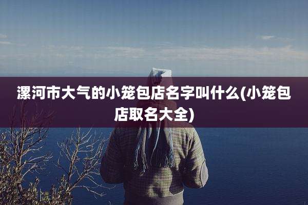 漯河市大气的小笼包店名字叫什么(小笼包店取名大全)