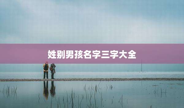 姓别男孩名字三字大全
