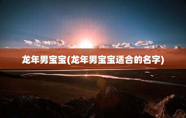 龙年男宝宝(龙年男宝宝适合的名字)
