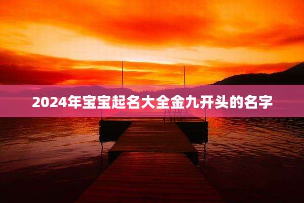 2024年宝宝起名大全金九开头的名字