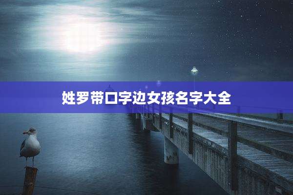 姓罗带口字边女孩名字大全
