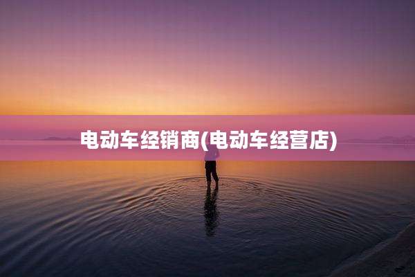 电动车经销商(电动车经营店)