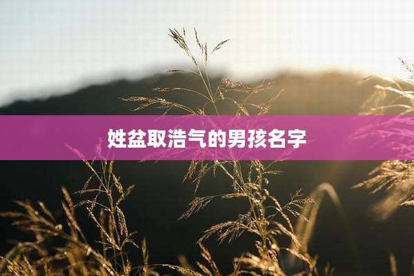 姓盆取浩气的男孩名字