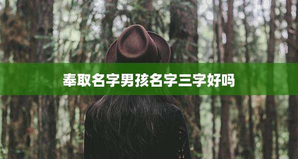 奉取名字男孩名字三字好吗