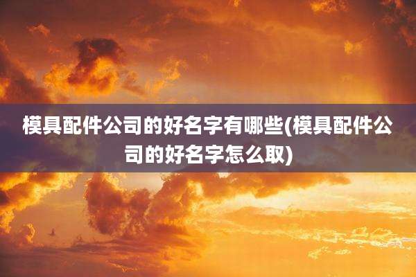 模具配件公司的好名字有哪些(模具配件公司的好名字怎么取)