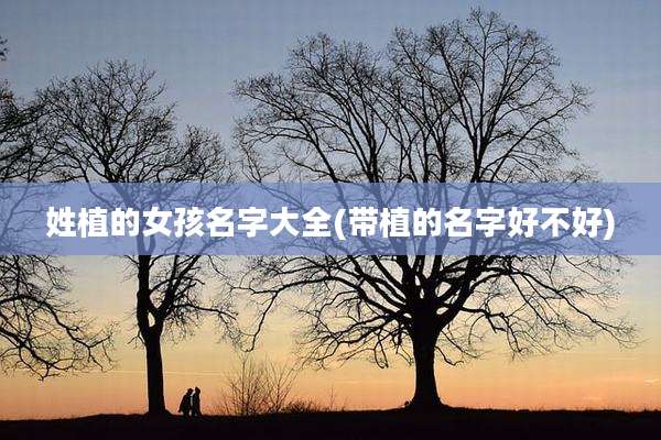 姓植的女孩名字大全(带植的名字好不好)