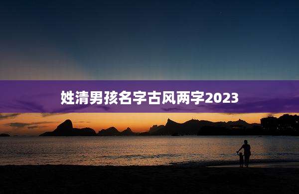 姓清男孩名字古风两字2023