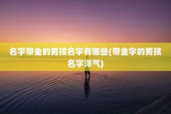 名字带金的男孩名字有哪些(带金字的男孩名字洋气)