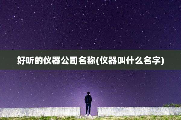 好听的仪器公司名称(仪器叫什么名字)