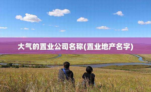 大气的置业公司名称(置业地产名字)