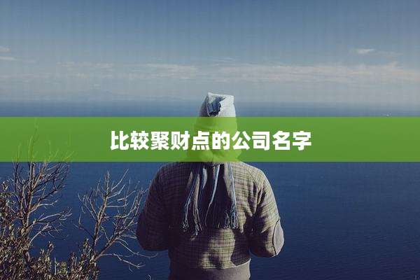 比较聚财点的公司名字