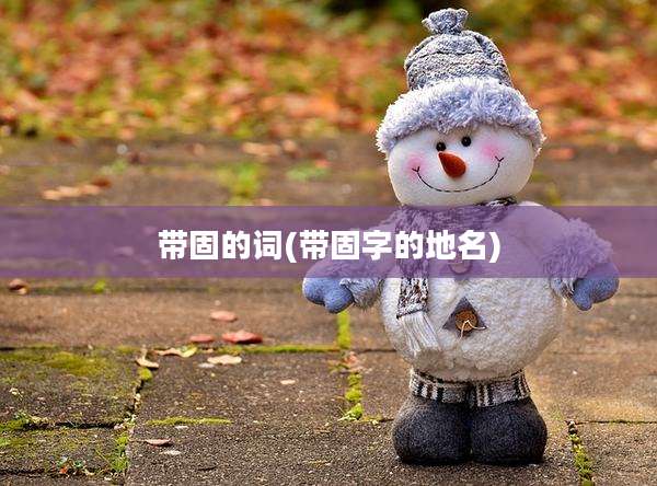 带固的词(带固字的地名)
