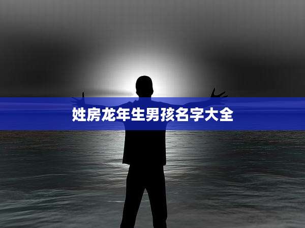 姓房龙年生男孩名字大全