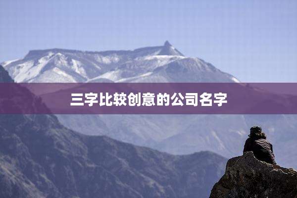 三字比较创意的公司名字