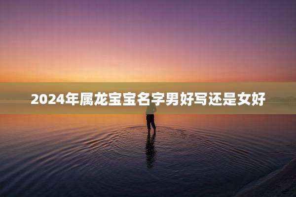 2024年属龙宝宝名字男好写还是女好
