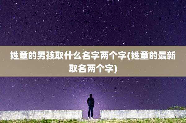 姓童的男孩取什么名字两个字(姓童的最新取名两个字)