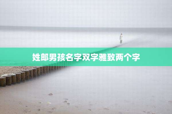 姓郎男孩名字双字雅致两个字