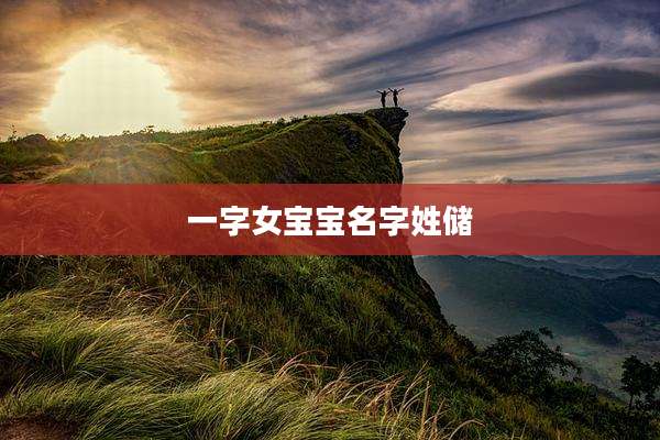 一字女宝宝名字姓储