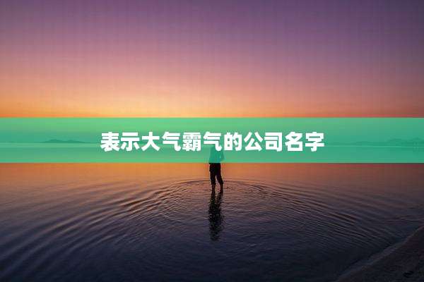 表示大气霸气的公司名字