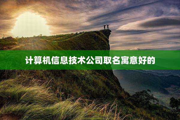 计算机信息技术公司取名寓意好的