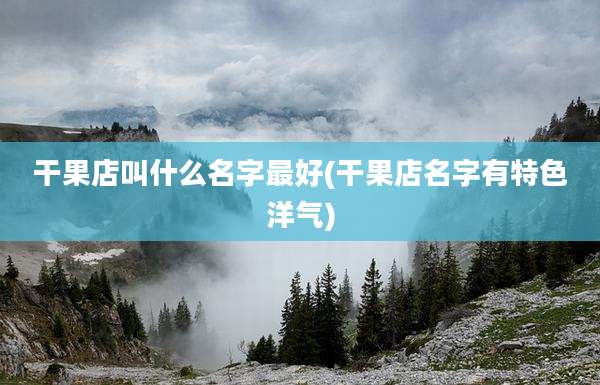 干果店叫什么名字最好(干果店名字有特色洋气)