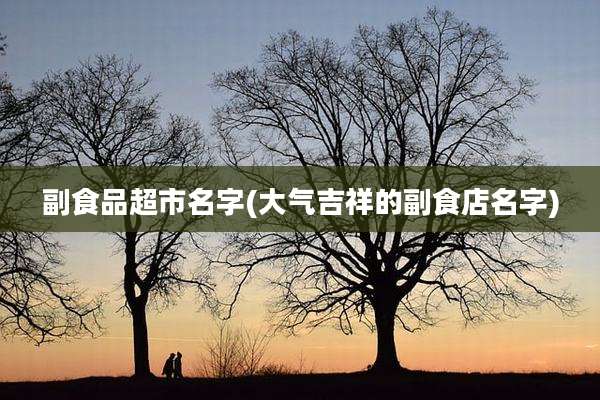 副食品超市名字(大气吉祥的副食店名字)