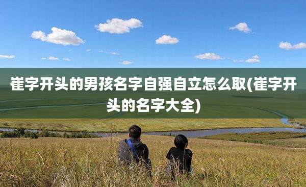 崔字开头的男孩名字自强自立怎么取(崔字开头的名字大全)