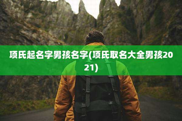 项氏起名字男孩名字(项氏取名大全男孩2021)