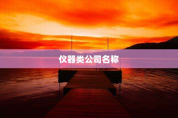 仪器类公司名称
