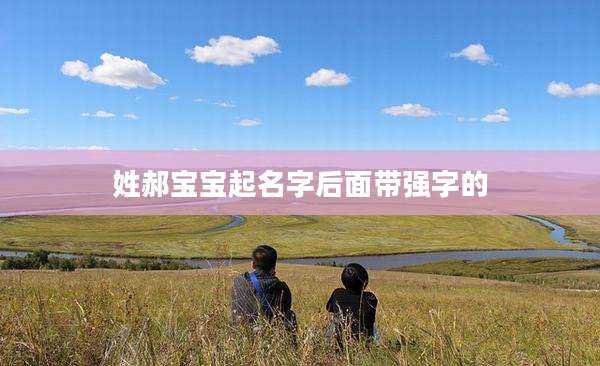 姓郝宝宝起名字后面带强字的