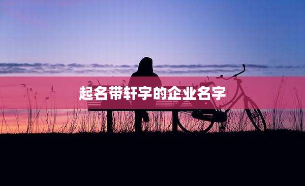 起名带轩字的企业名字