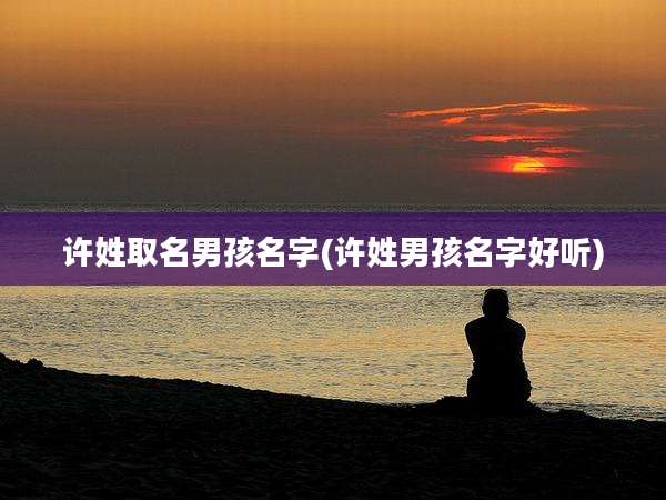 许姓取名男孩名字(许姓男孩名字好听)