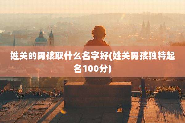 姓关的男孩取什么名字好(姓关男孩独特起名100分)