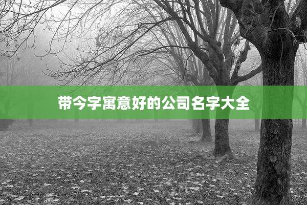 带今字寓意好的公司名字大全