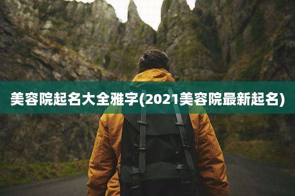 美容院起名大全雅字(2021美容院最新起名)