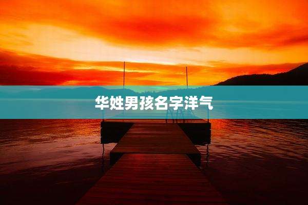 华姓男孩名字洋气
