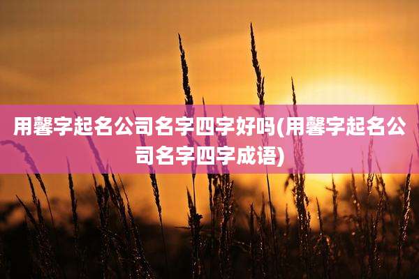 用馨字起名公司名字四字好吗(用馨字起名公司名字四字成语)