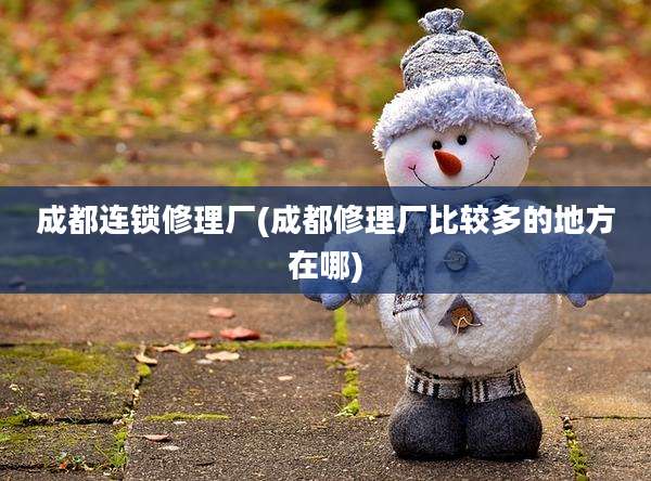 成都连锁修理厂(成都修理厂比较多的地方在哪)