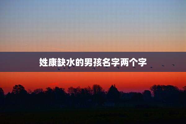 姓康缺水的男孩名字两个字