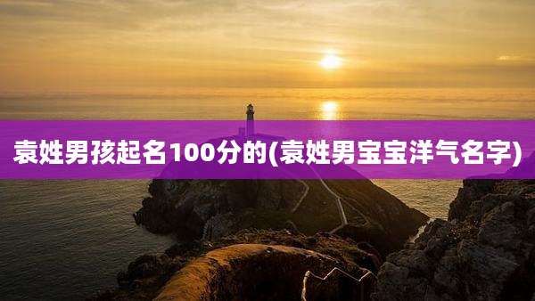 袁姓男孩起名100分的(袁姓男宝宝洋气名字)